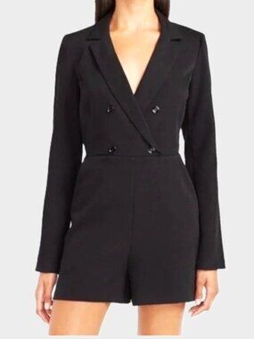 Express Double‑Breasted Blazer Romper – Black – NWT – Size S